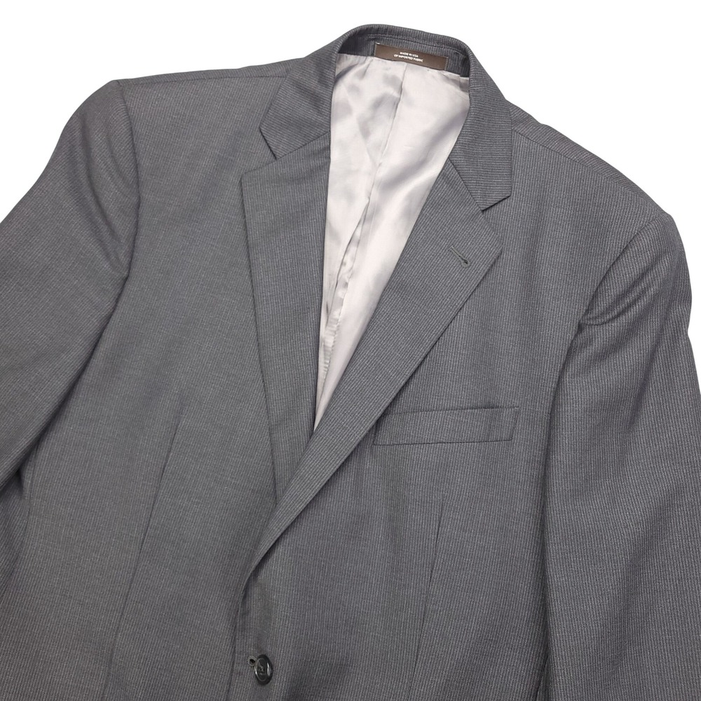 Joseph Abboud Ermenegildo Zegna Cloth Gray Striped Blazer Men's Suit Jacket